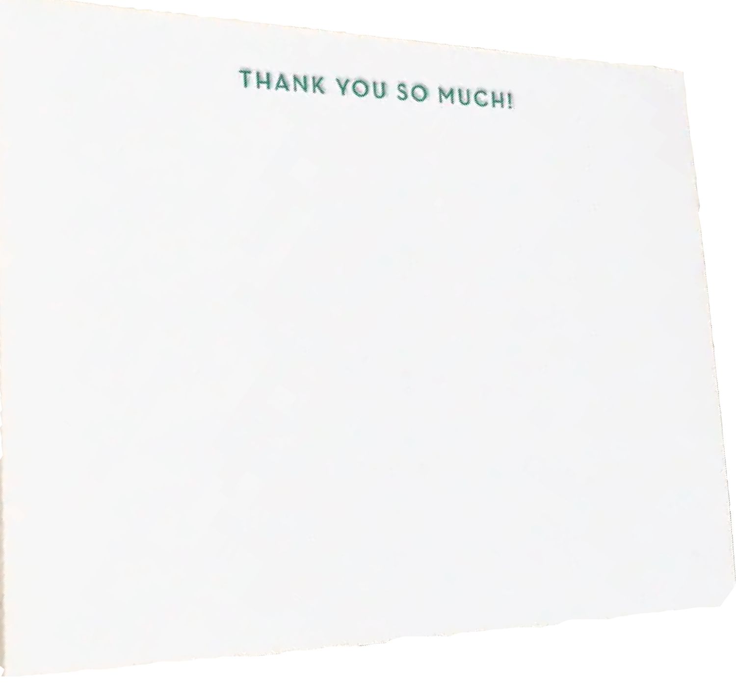 Thank You So Much Green | Letterpress Boxed Note Sets