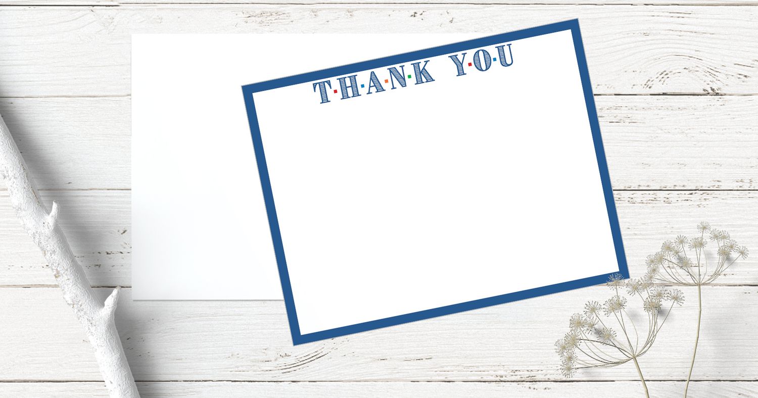 Thank You Note Shiplap | Flat Note Cards