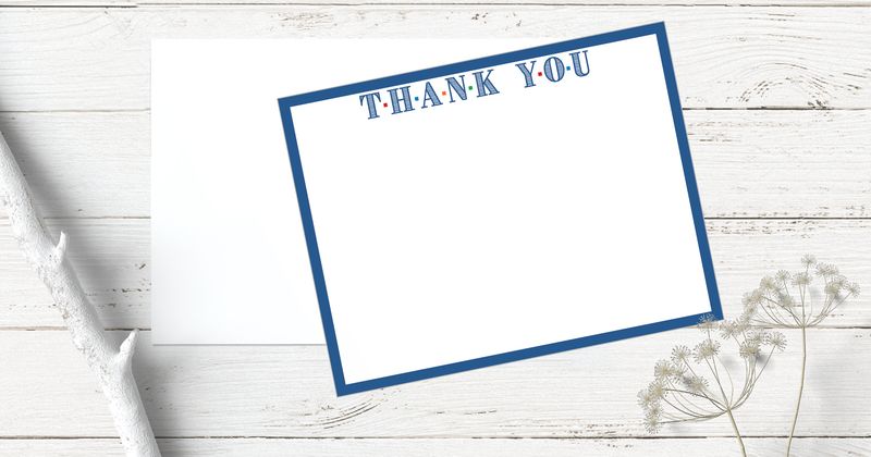 Thank You Note Shiplap | Flat Note Cards