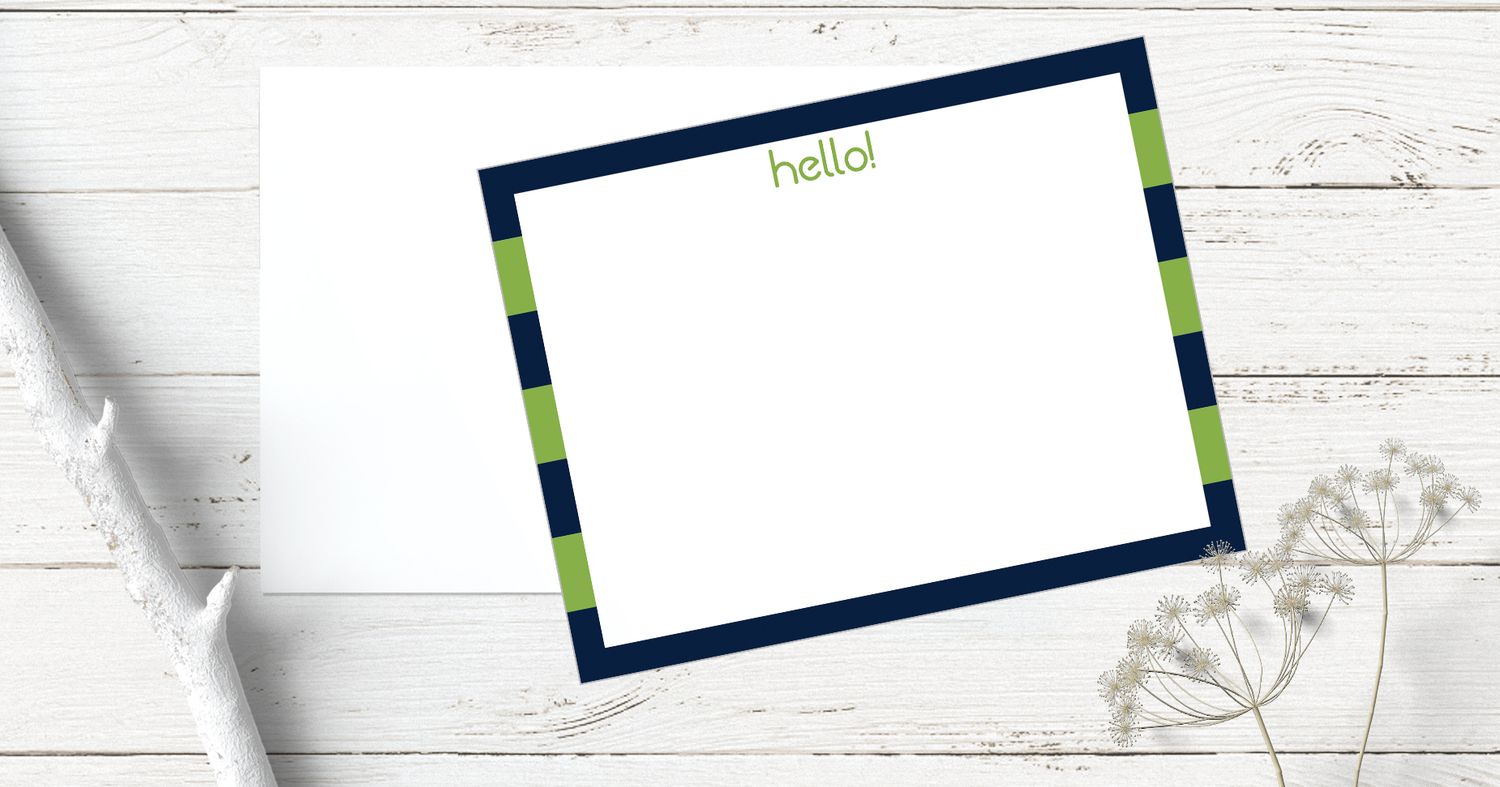 Hello | Flat Note Cards