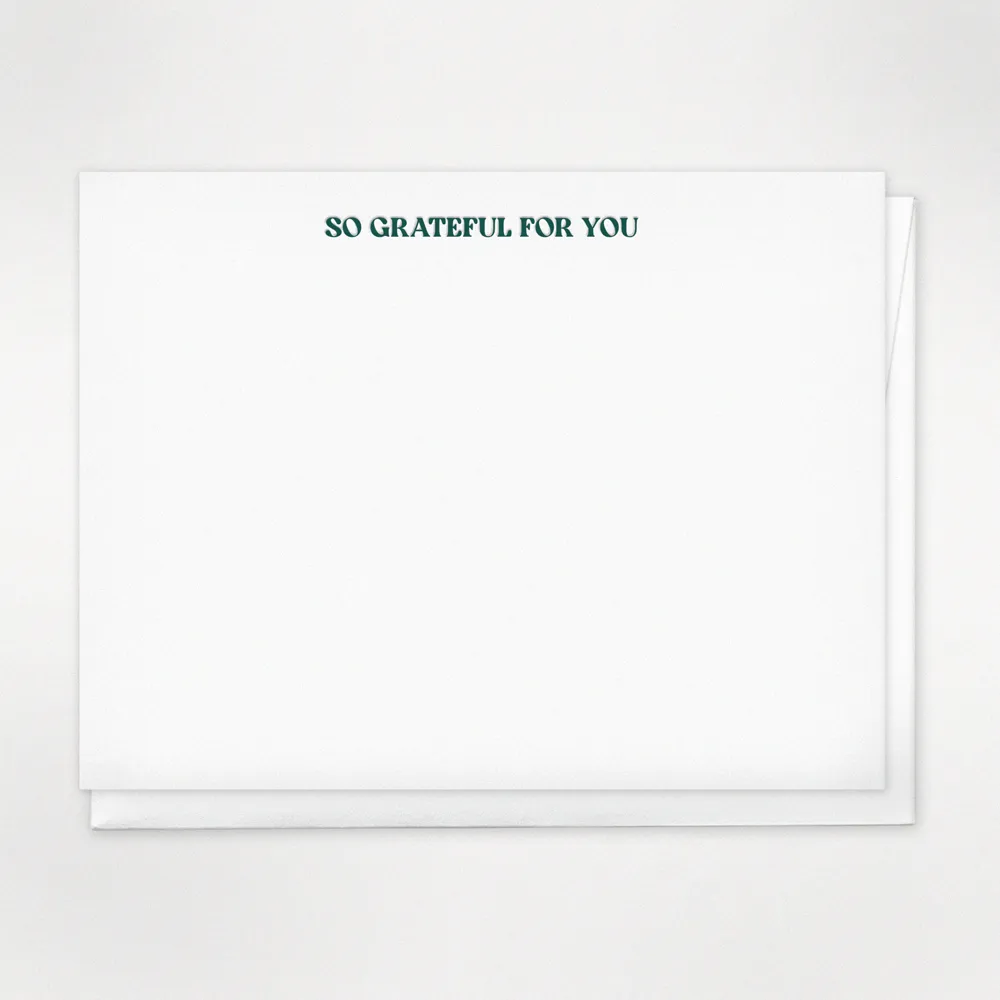 So Grateful For You | Letterpress Boxed Note Sets