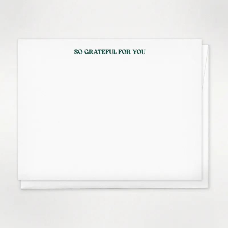So Grateful For You | Letterpress Boxed Note Sets