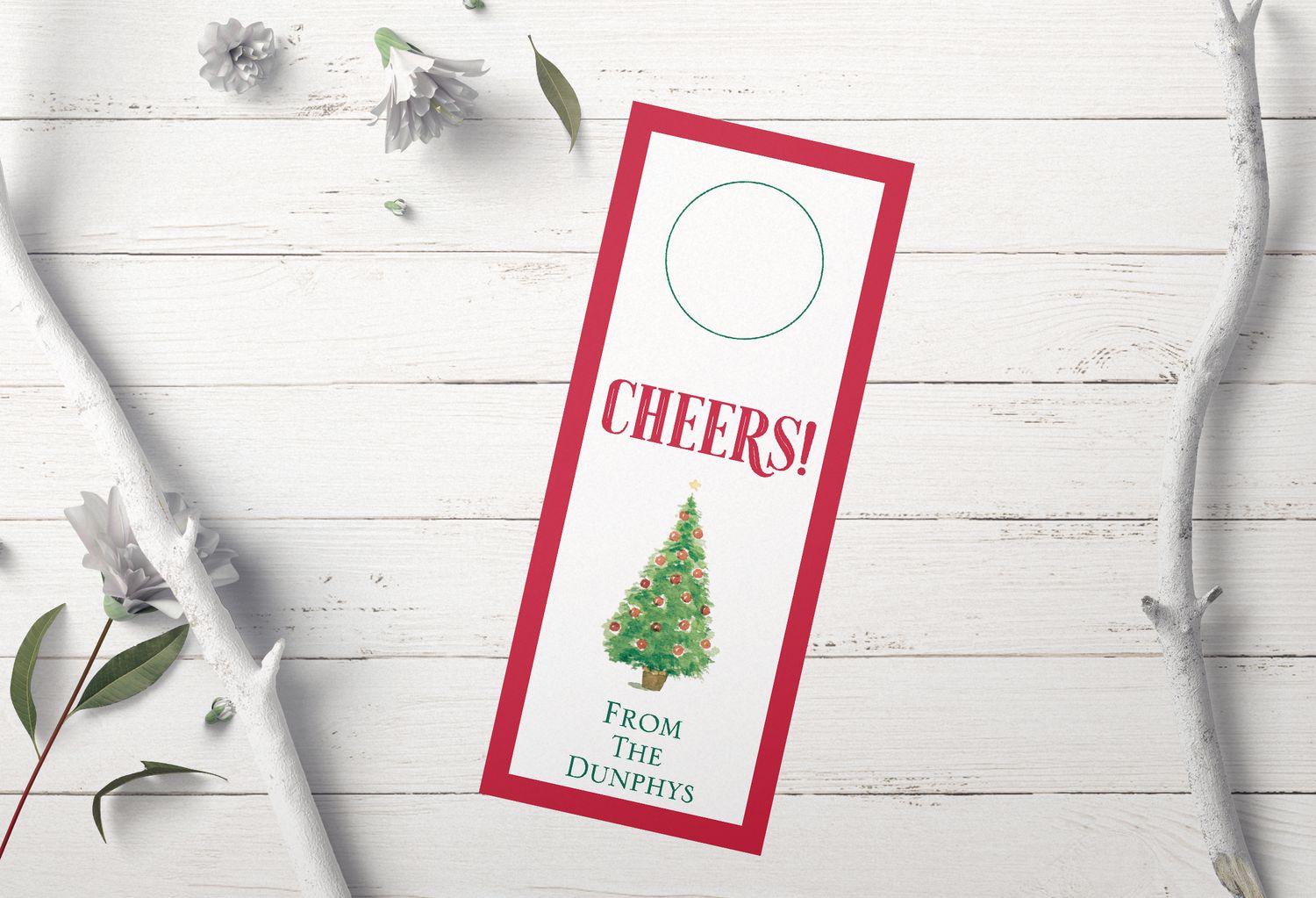 Personalized, Deluxe Wine Tags | Tree