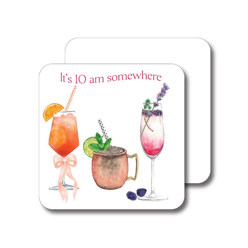 It's 10 am Somewhere | Disposable Coasters