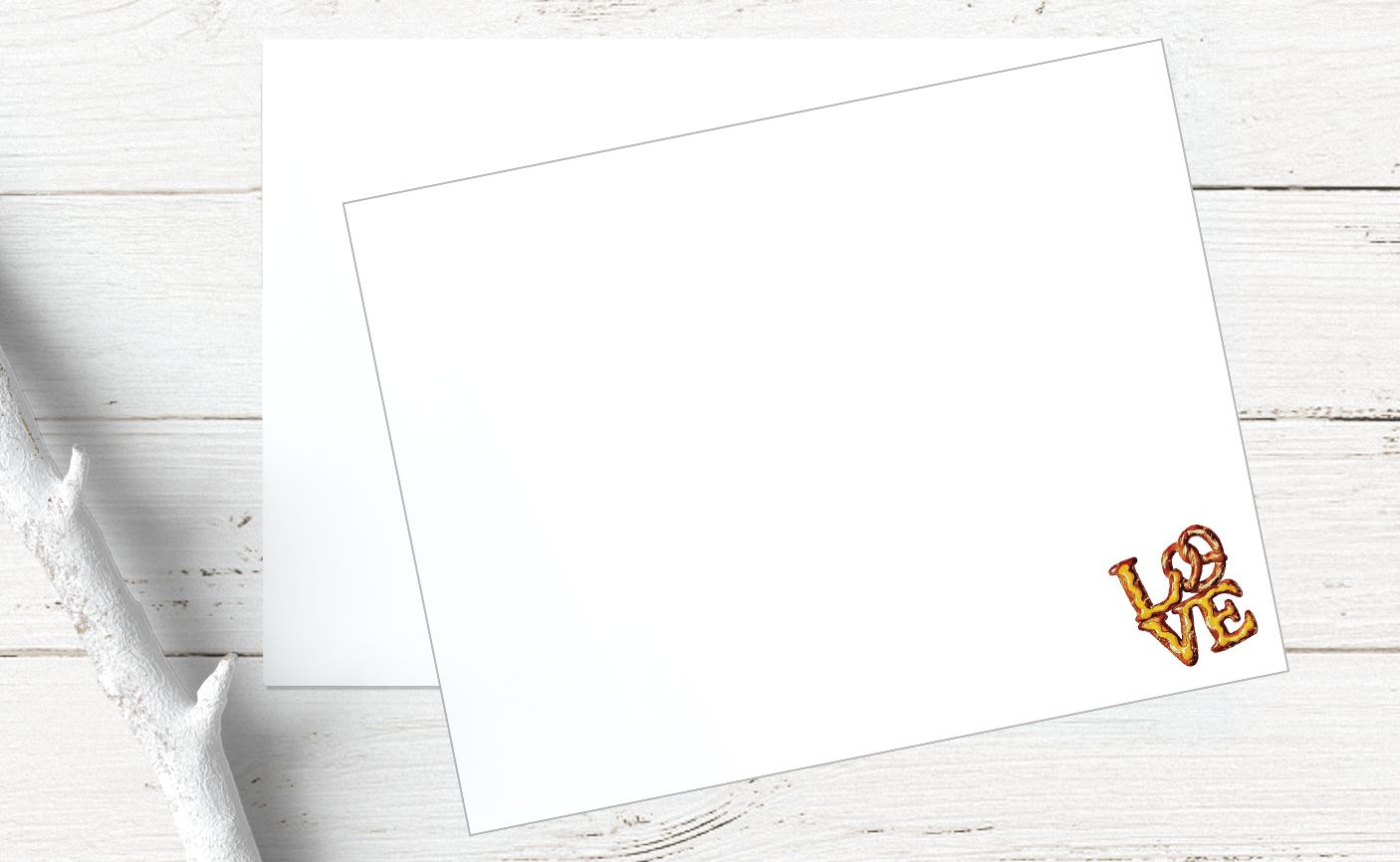 Philly LOVE Soft Pretzel | Flat Note Cards