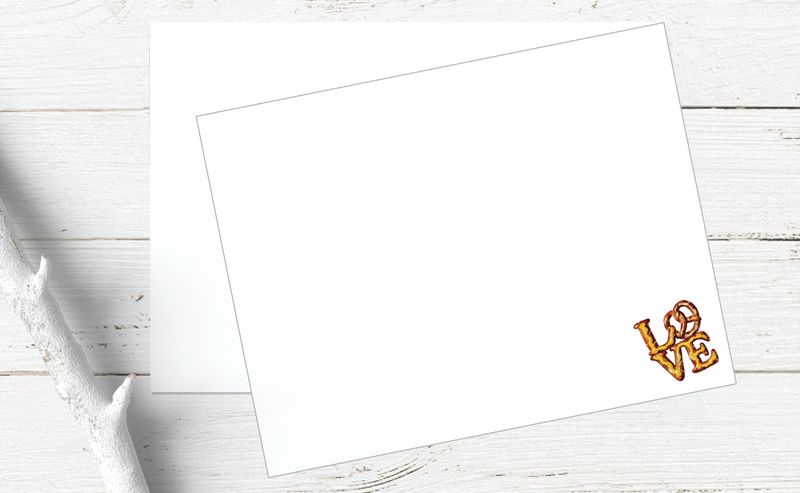 Philly LOVE Soft Pretzel | Flat Note Cards