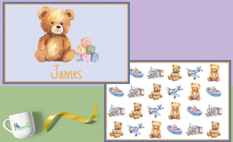 Bear with Blocks | Placemat