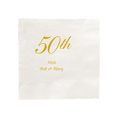 Custom Foil Pressed Cocktail Napkin | 200 Beverage Napkins