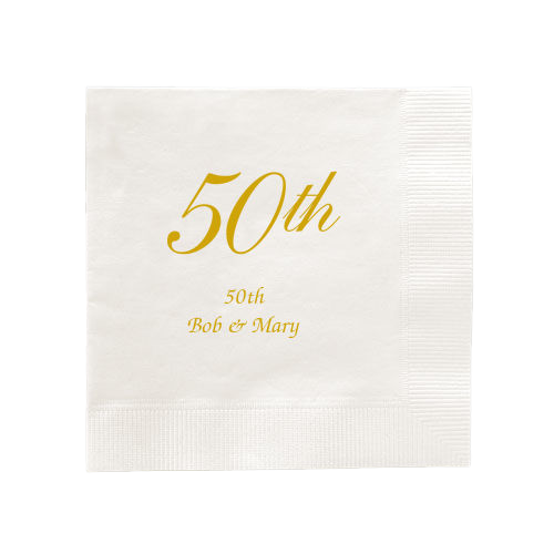 Custom Foil Pressed Cocktail Napkin | 200 Beverage Napkins