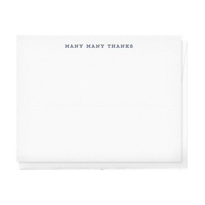 Image of a Box-of-elegant-letterpress-stationery-thank-you-many-many-thanks