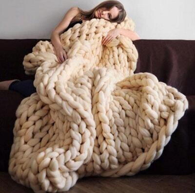 Nordic Thick Wool Handwoven Blanket