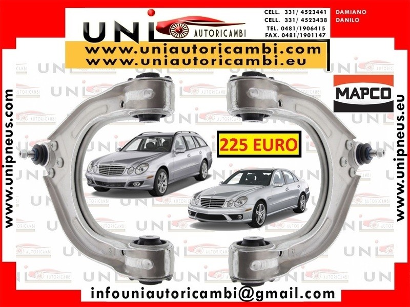 2 Bracci Anteriori Superiori Rinforzati SINISTRO SX + DESTRO DX per:  MERCEDES CLASSE E W211 S211 dal 2003- , MERCEDES CLS C219 dal 2004-