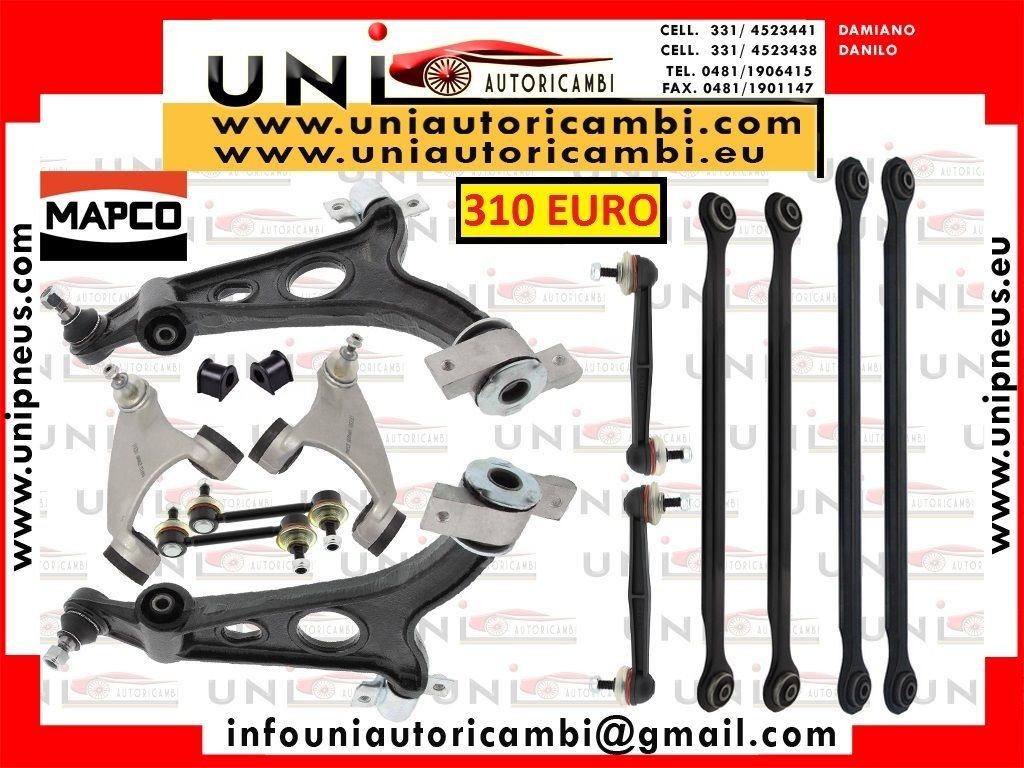 14x Bracci RINFORZATI 8x Anteriori + 6x Posteriori Mapco ALFA 147 156 GT 1.9JTD