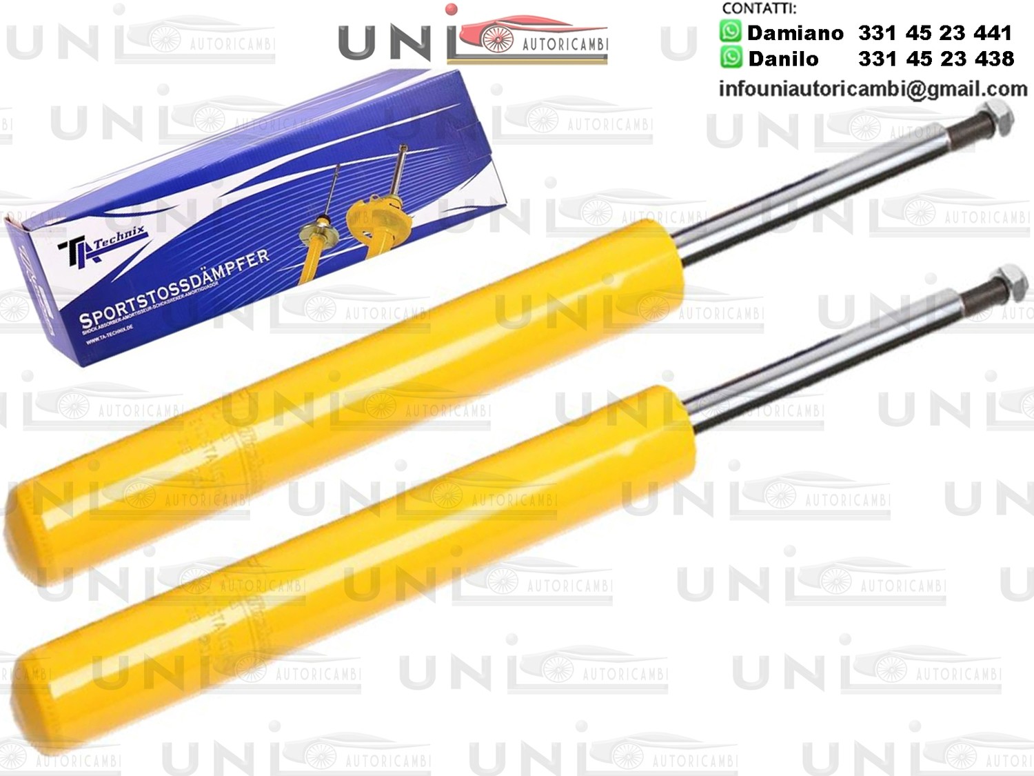 2 X Ammortizzatori Posteriori Sportivi a Gas Ta Technix Audi 80 (81 - 85 - B2 - 85Q) da 1978 / Quattro (85) da 1984 / 90 (89 / 89Q / 8A / B3) da 1987 SOLO QUATTRO 4X4!!!