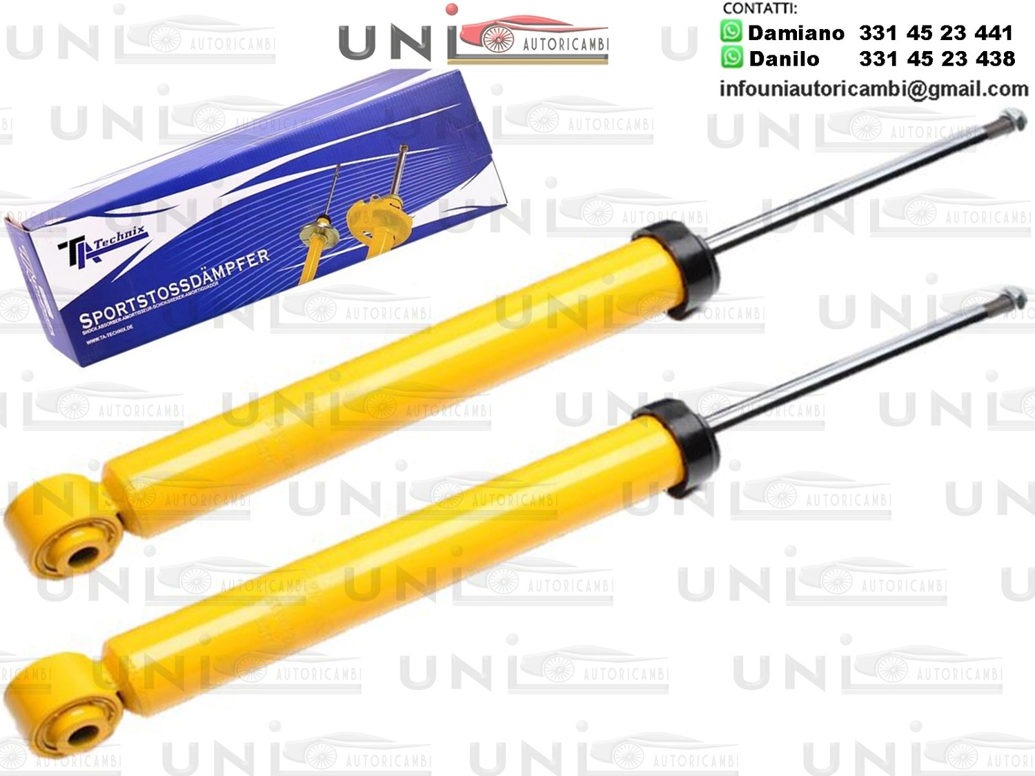 2X Ammortizzatori Posteriori Sportivi Audi A3 8P incluso Sportsback + Cabrio / Seat Alhambra / Altea / Leon , Toledo III / Skoda Octavia / Eos / Golf V+VI incluso Golf Plus / Jetta III+IV / Passat 3C
