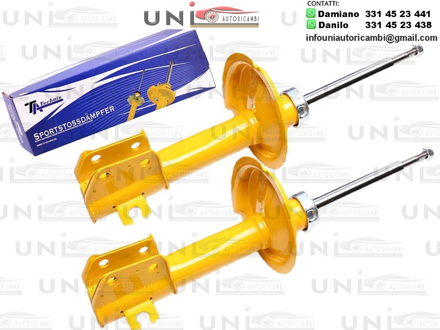 2 Ammortizzatori Anteriori Sportivi FIAT CINQUECENTO dal 1991-  , FIAT SEICENTO dal 1998-