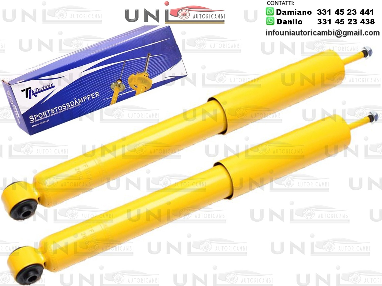 2 Ammortizzatori Posteriori Sportivi per: FIAT UNO 146 dal 1983-1996