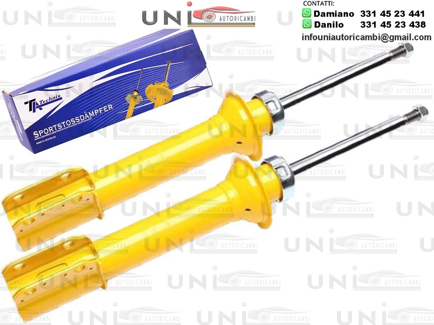 2 X Ammortizzatori Anteriori Sportivi a Gas Ta Technix Renault 19,Chamade,Cabriolet,Scatola
