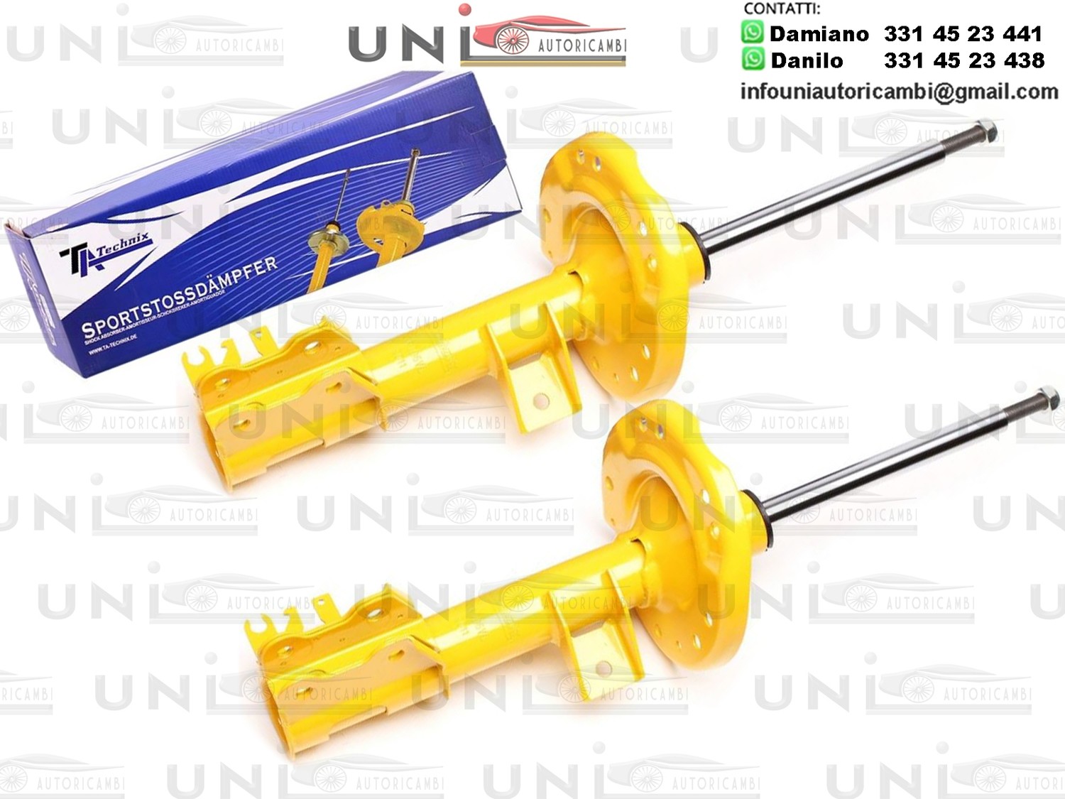 2 X Ammortizzatore Anteriore Sinistro + Destro Sportivo a Gas Ta Technix Abarth 500,500C/Fiat 500,500C,Panda/Ford Ka II