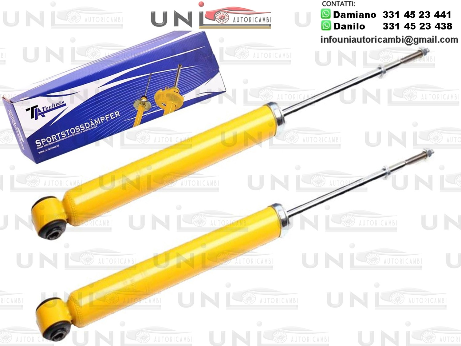2 X Ammortizzatori Posteriori Sportivi per: VW LUPO 6X dal 1998- , SEAT AROSA 6H dal 1997-