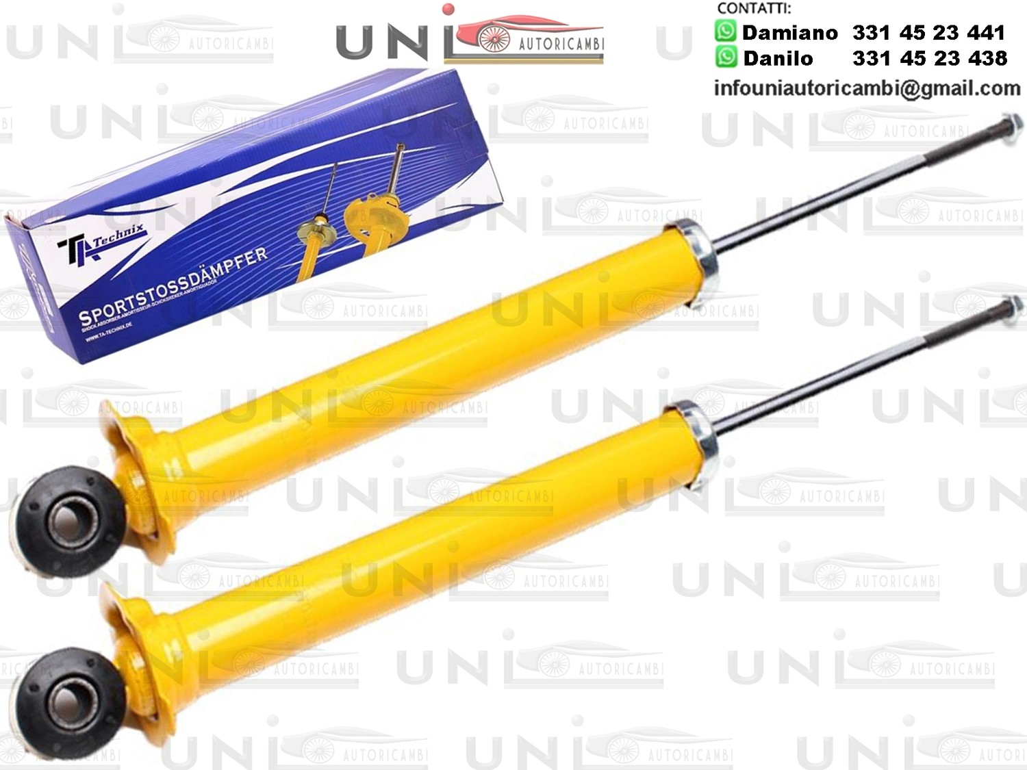 2 X Ammortizzatori Posteriori Sportivi a Gas Ta Technix Audi 80 (8C / B4) da 1991 Incluso Avant SW Escluso Quattro NO 4X4!!