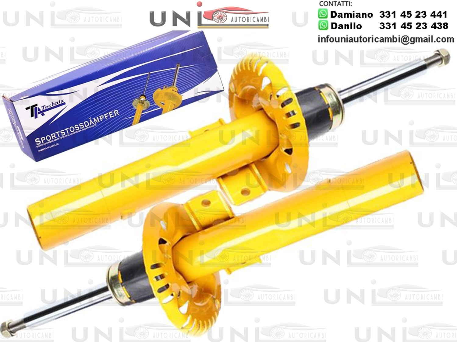 2 Ammortizzatori Anteriori Sportivi a Gas Ta Technix AUDI A2 8Z , SEAT IBIZA 6L - SKODA FABIA 6Y , VW POLO 9N