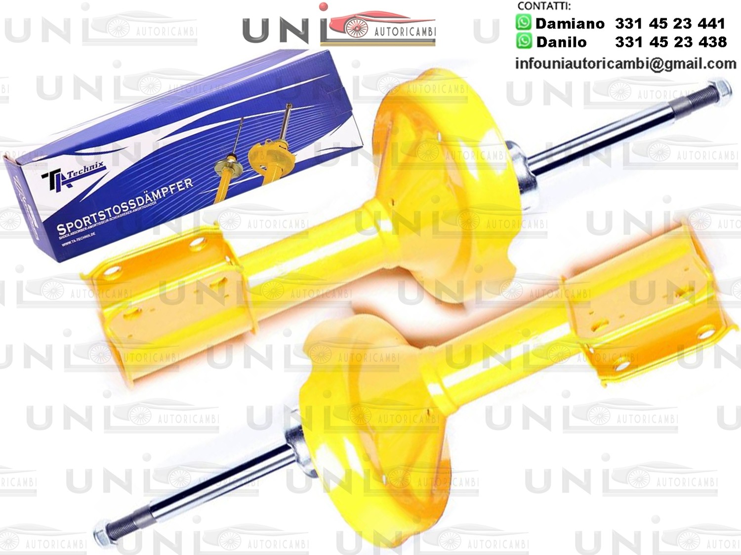 2 Ammortizzatore Anteriore Sportivo a Gas Ta Technix Distanza fori Renault Clio II, scatola Clio II, Thalia