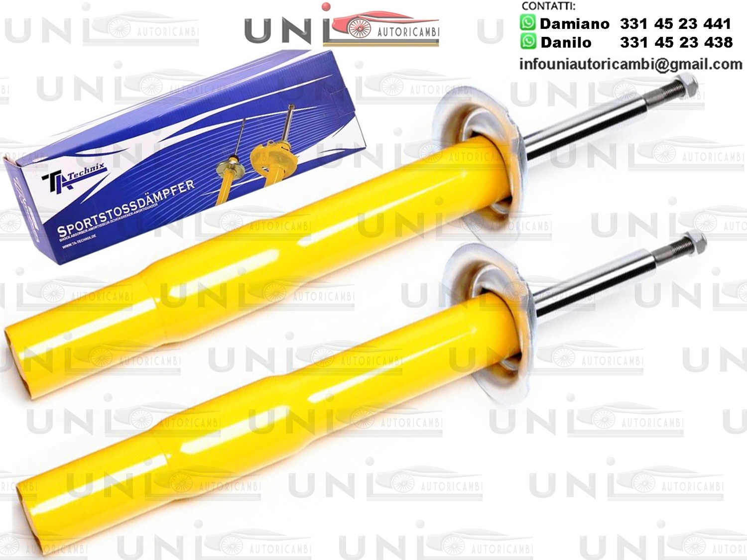 2 Ammortizzatori Anteriori sportivi 30% più rigidi per una maggiore tenuta di strada  Per:  BMW Serie 5 E60 berlina dal 2004 BMW Serie 5 E61 Touring dal 2004