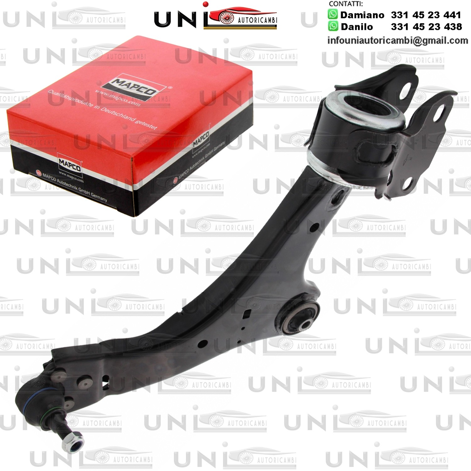 Braccio oscillante anteriore Destro Rinforzato FORD GALAXY / MONDEO IV / S-MAX / VOLVO S60 II /  S80 II / V60 / V70 III