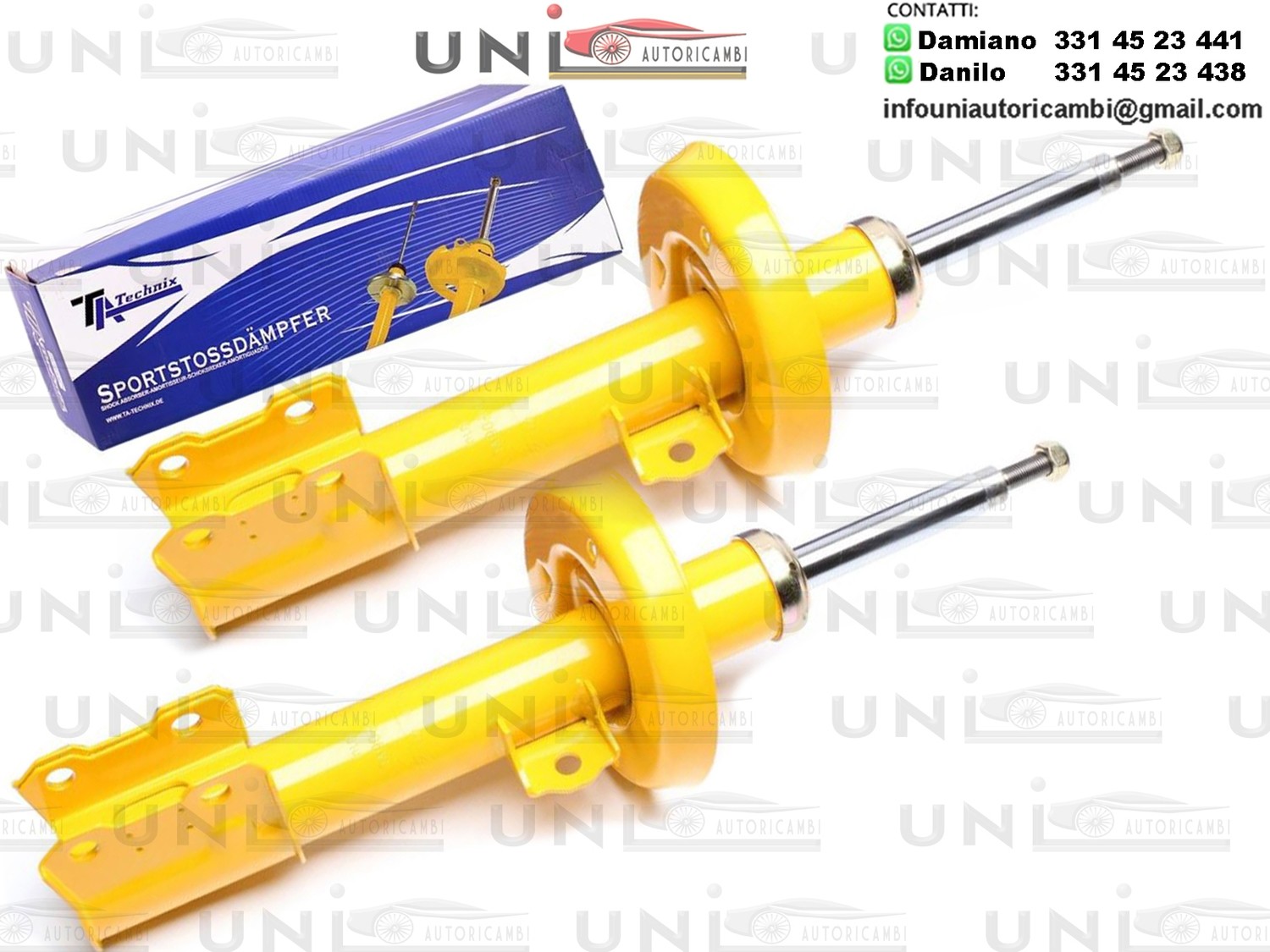 2X Ammortizzatori Anteriori Sinistro + Destro Sportivi a Gas Ta Technix Opel Astra G CC,Caravan,Cabriolet,Coupe,Case,Zafira A