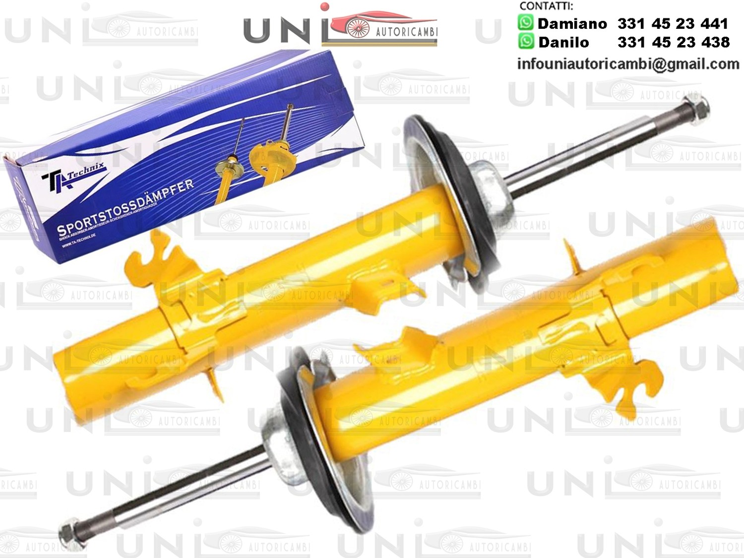 2 Ammortizzatori Anteriori Sportivi Mini Cooper R50 R53 dal 2001- Mini Cooper R52 Cabrio dal 2004-