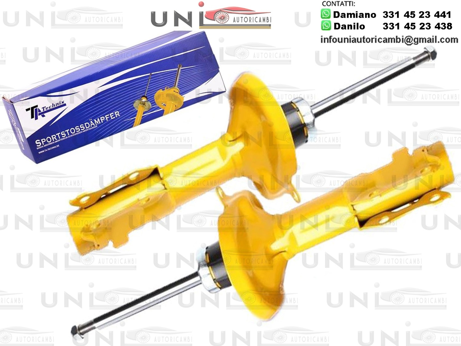 2x Ammortizzatori Anteriori Sportivi per: VW LUPO 6X dal 1998- , SEAT AROSA 6H dal 1997-