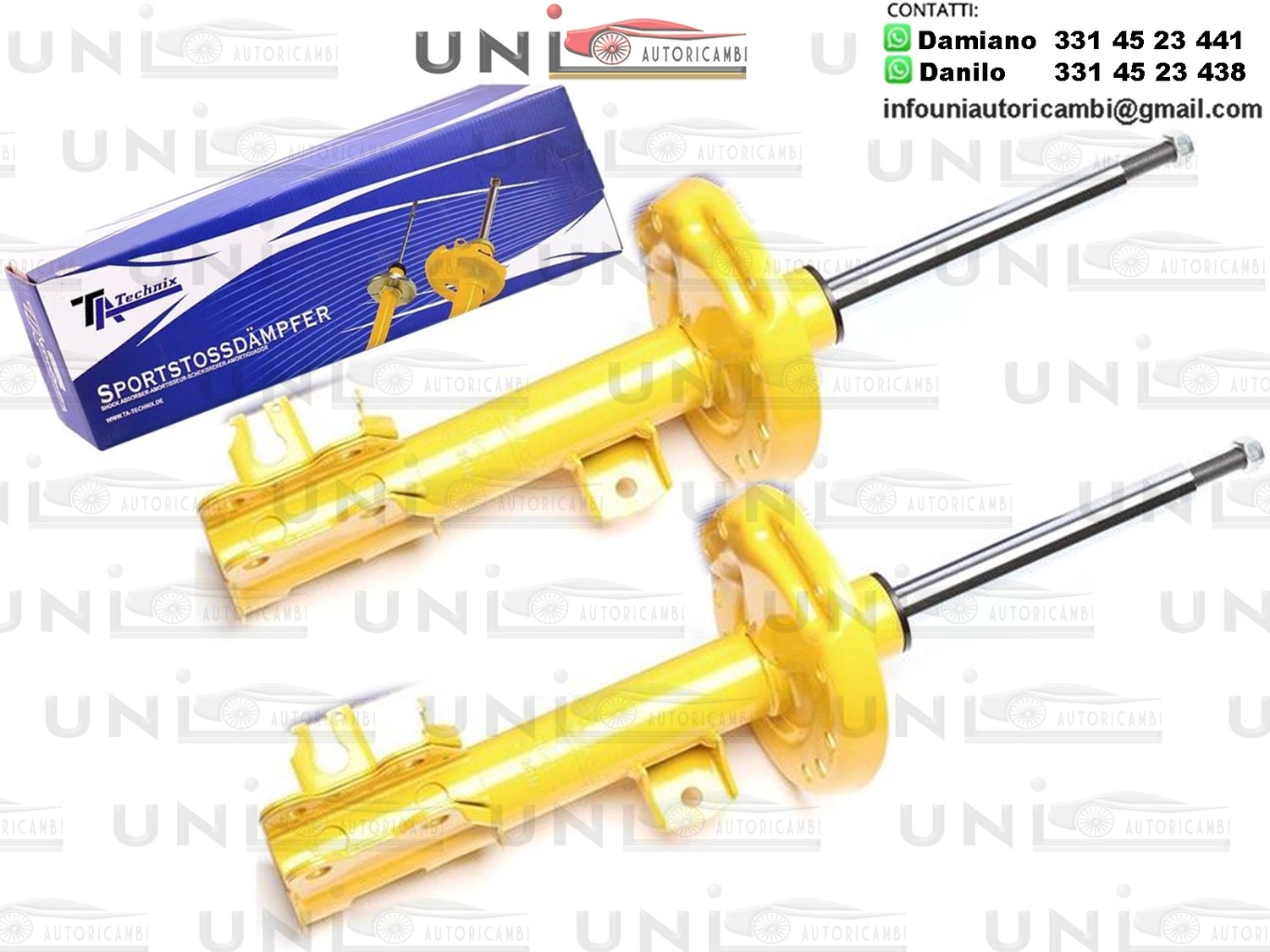 2X Anteriori Sinistro + Destro Gas Fiat Grande Punto (199) / Opel Corsa D