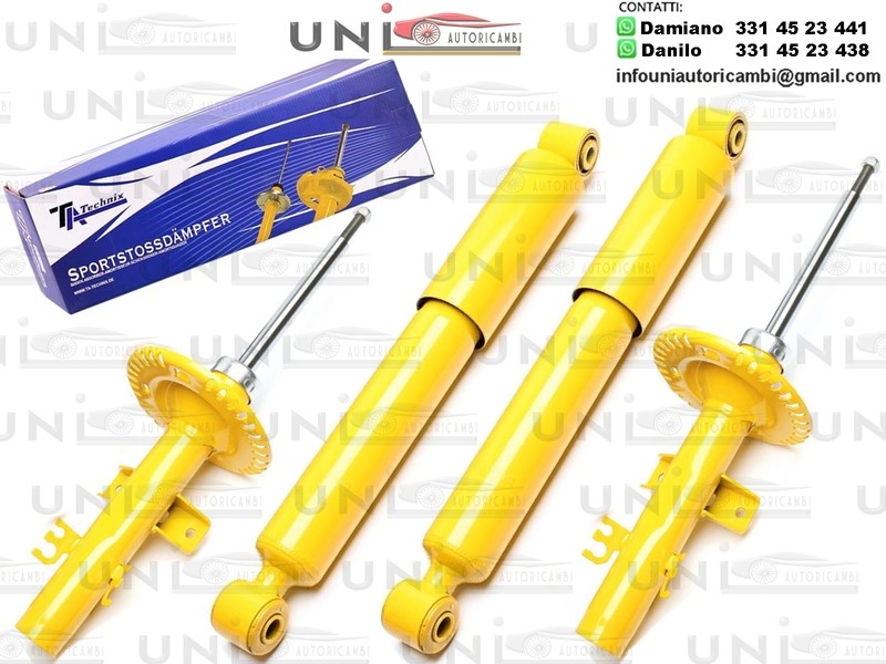 4 Ammortizzatori SPORTIVI a Gas (destro + sinistro) che si può installare su: VW Transporter T5 dal 2003-