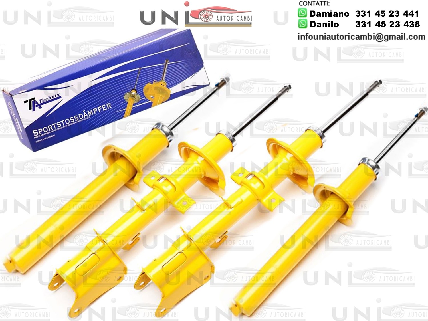 4 Ammortizzatori Sportivi a Gas Ta Technix Alfa Romeo 147 156 GT da 1997 1.9 JTD