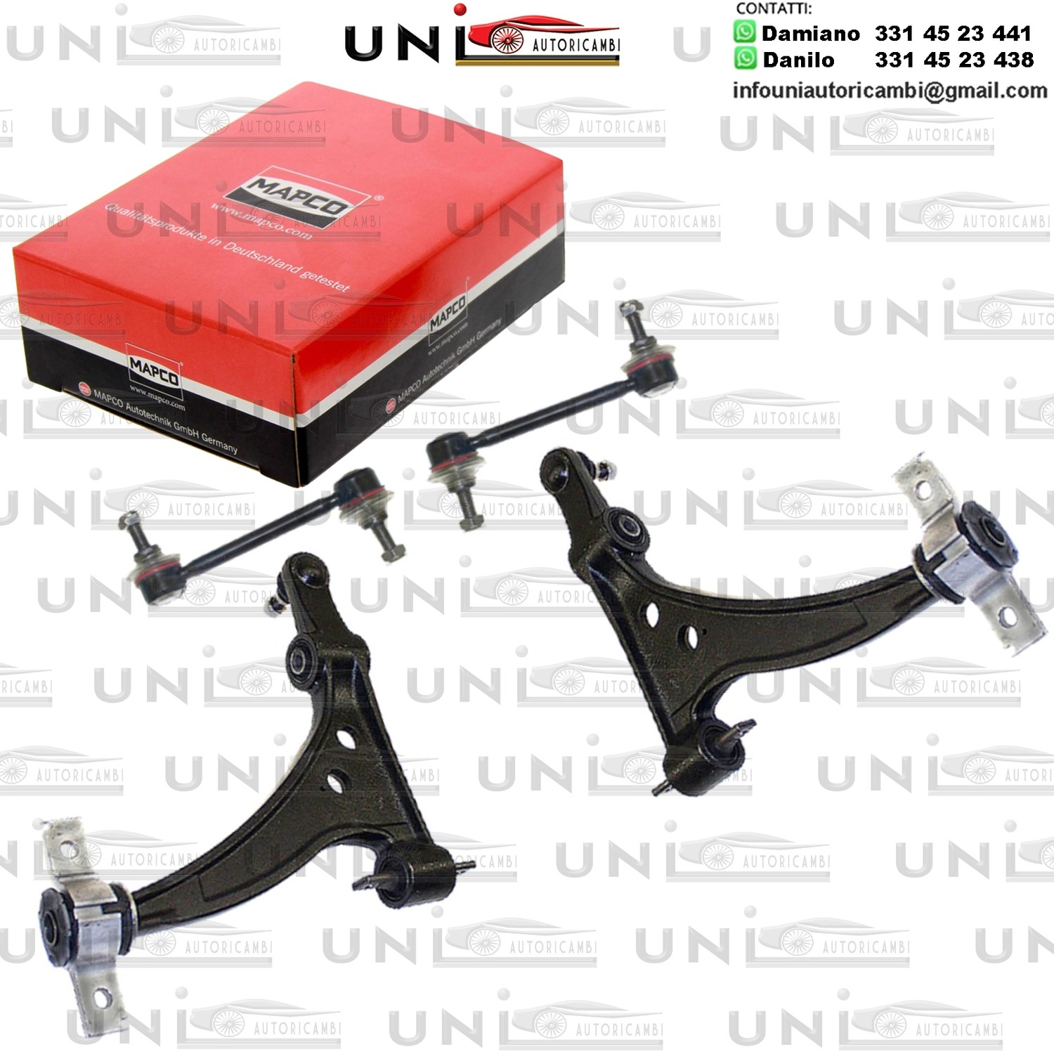 Kit Bracci Oscillanti 4 Pezzi Mapco Rinforzati Alfa Romeo 166 (936)​ da 1998 a 2007