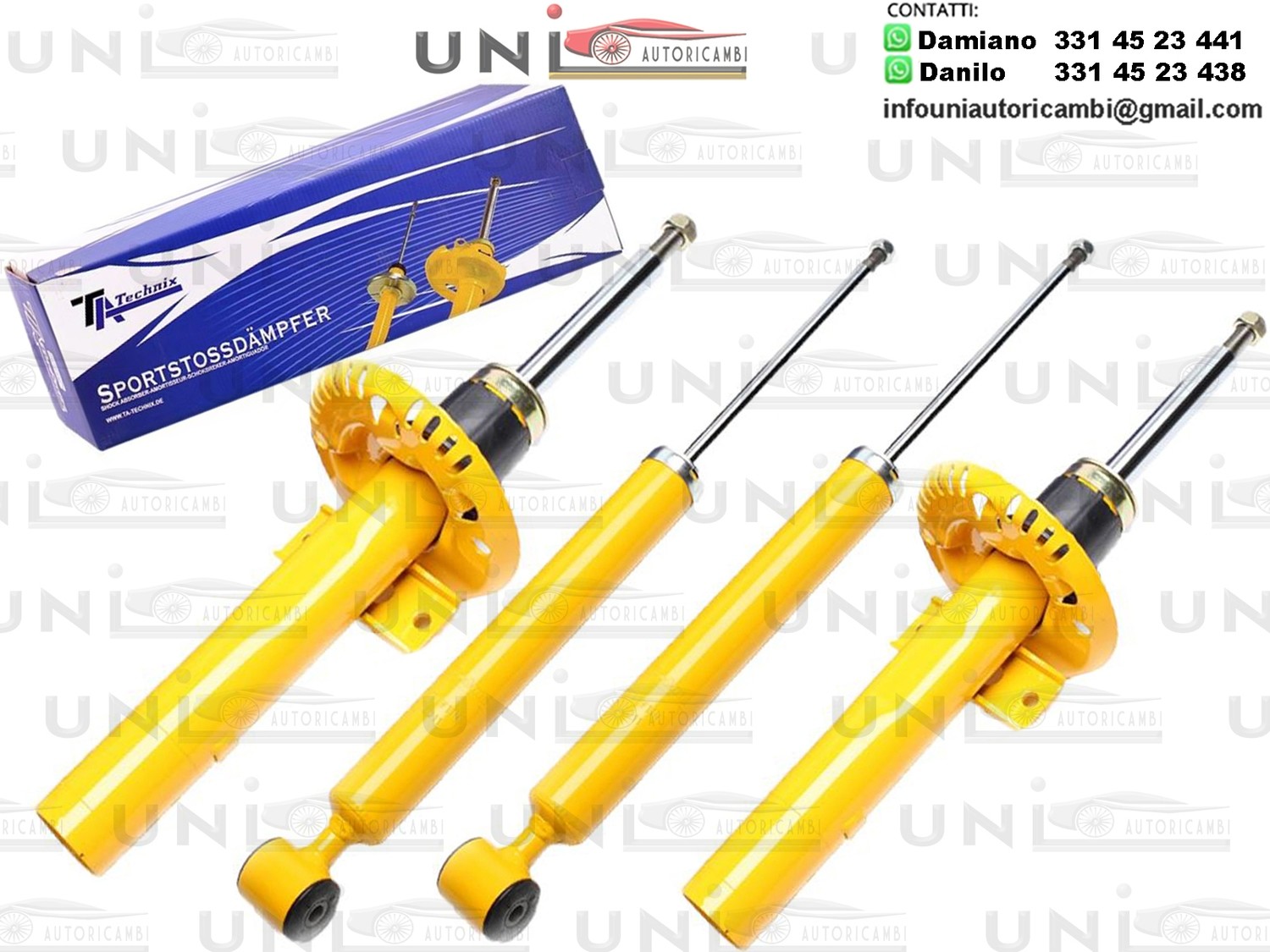 4 Ammortizzatori Sportivi a Gas Ta Technix AUDI A2 8Z , SEAT IBIZA 6L - SKODA FABIA 6Y , VW POLO 9N