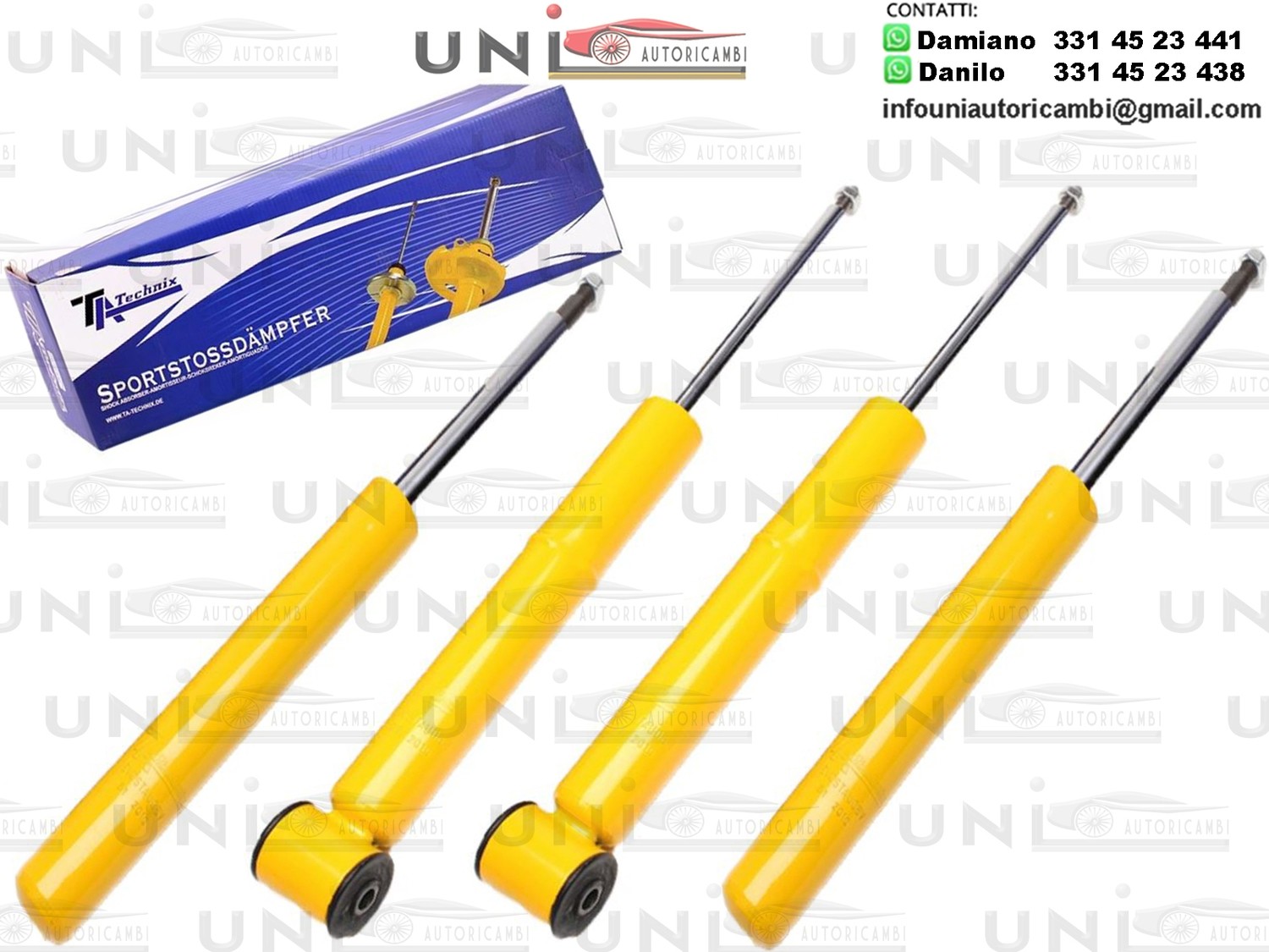 4 Ammortizzatori Sportivi a Gas Ta Technix Audi A6 (4A / C4) da 1994 incluso Avant / Audi 100 (4A / C4) da 1990 Incluso Avant