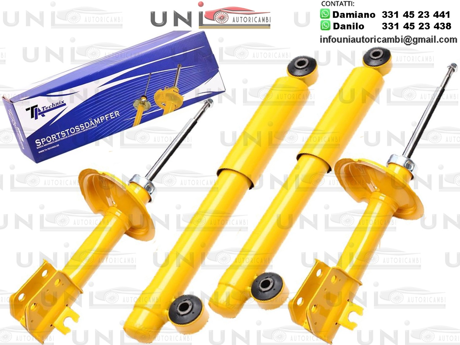 4 Ammortizzatori Sportivi FIAT CINQUECENTO dal 1991-  , FIAT SEICENTO dal 1998-