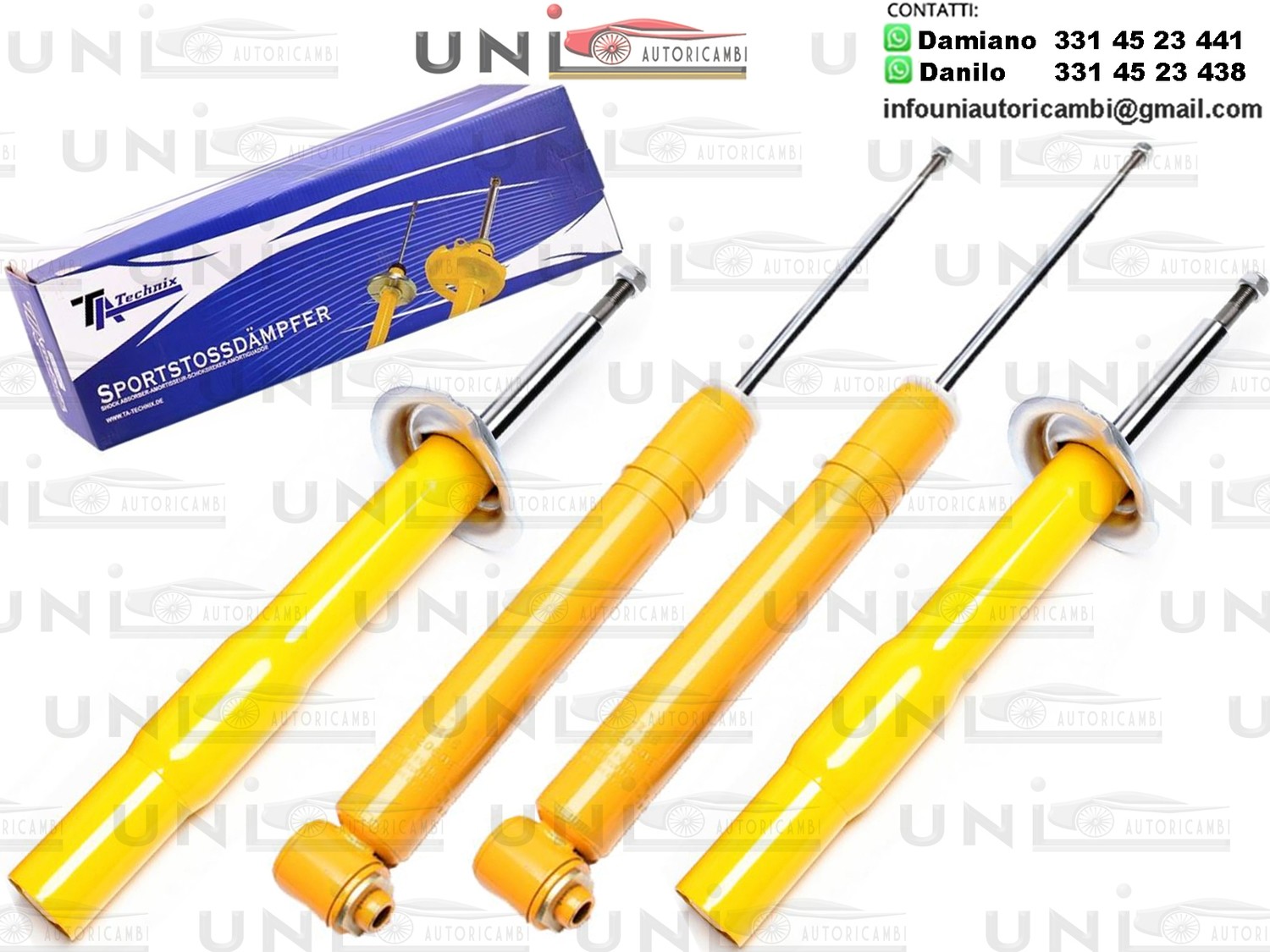 4 Ammortizzatori Sportivi per: BMW Serie 5 E60 Berlina da 2003 a 2010