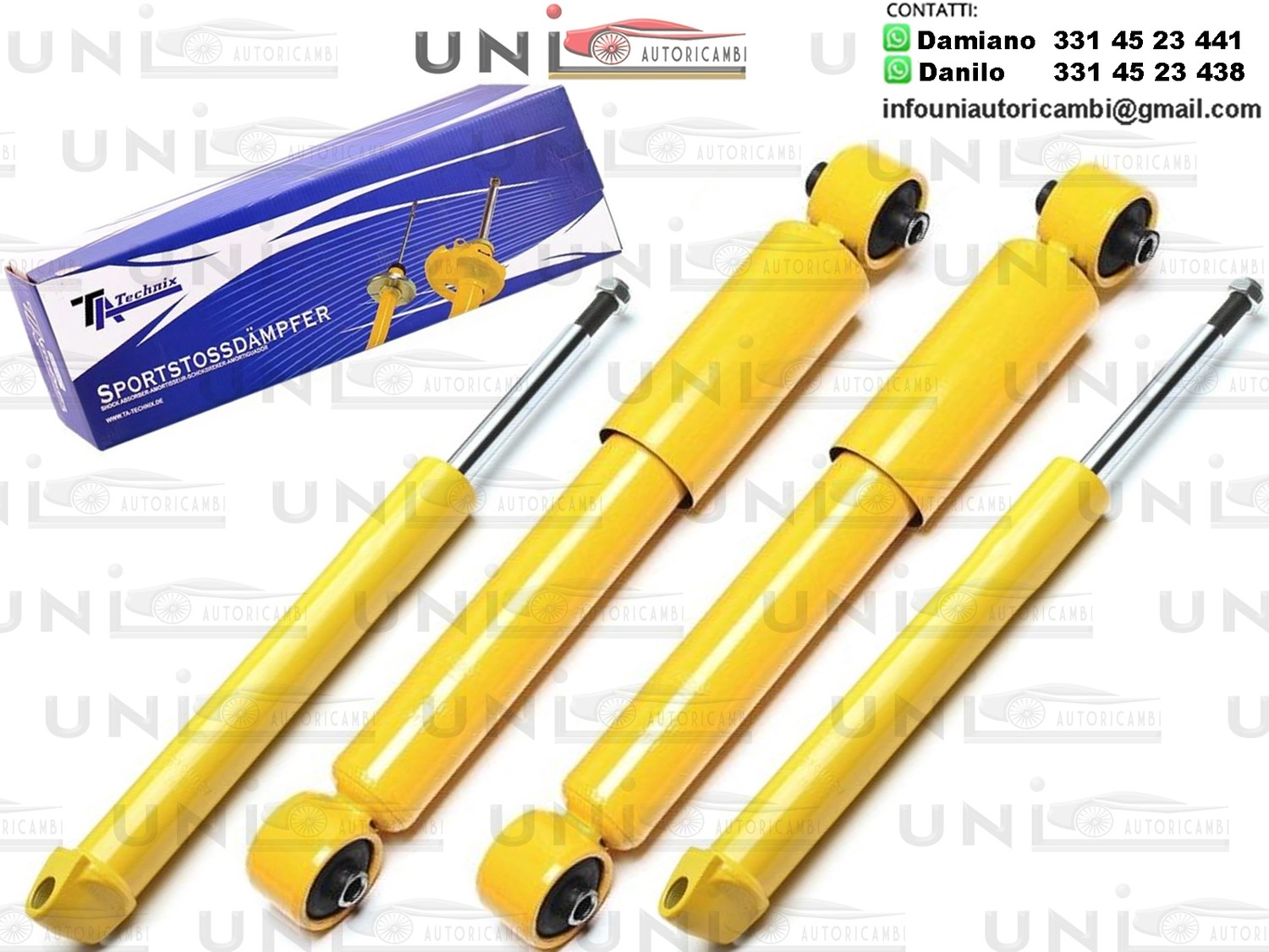 4 Ammortizzatori Sportivi per: Smart Cabrio+City Coupe+Crossblade (450) Smart Roadster+ Roadster Coupe (452) Fortwo Coupe+ Fortwo Cabrio (450)