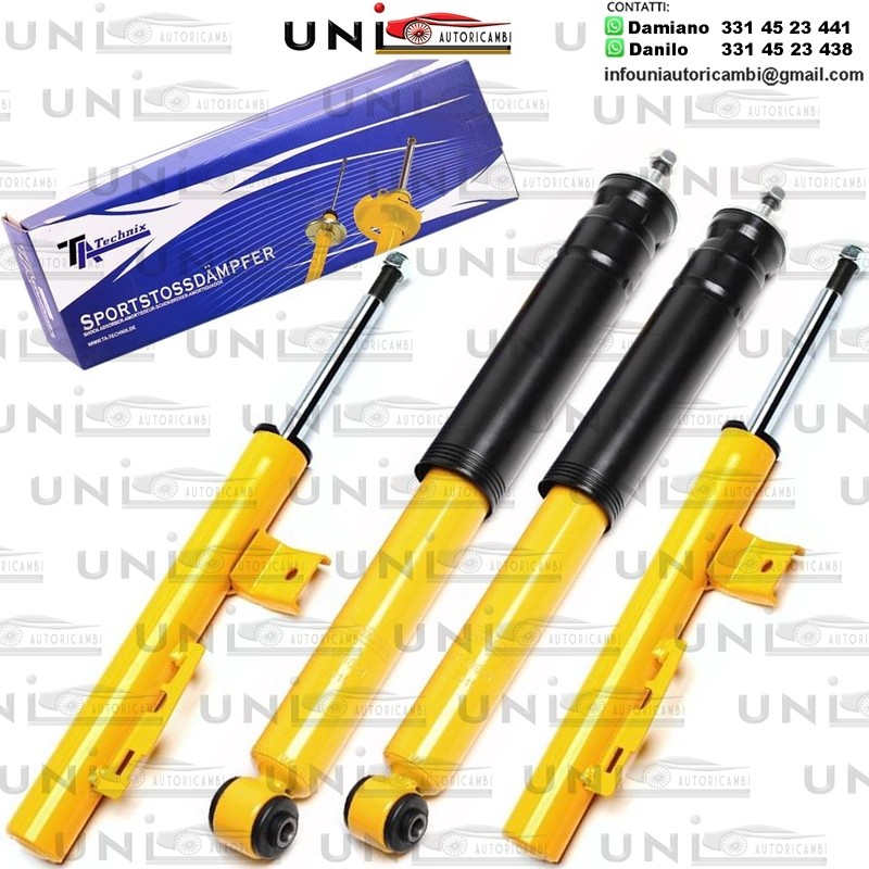 4 X Ammortizzatori Sportivi 2x Anteriore 2X Posteriore per: SMART Fortwo Coupe (451) dal 2007-​  , Fortwo Cabrio (451) dal 2007-