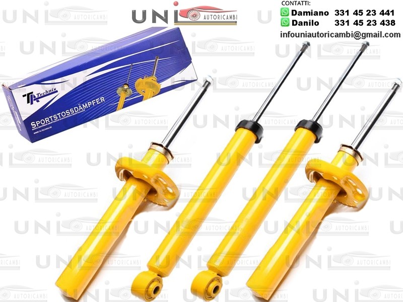 4 X Ammortizzatori Sportivi  Audi A3 8P incluso Sportsback + Cabrio / Seat Alhambra / Altea / Leon , Toledo III / Skoda Octavia / Eos / Golf V+VI incluso Golf Plus / Passat 3C Montante 55mm