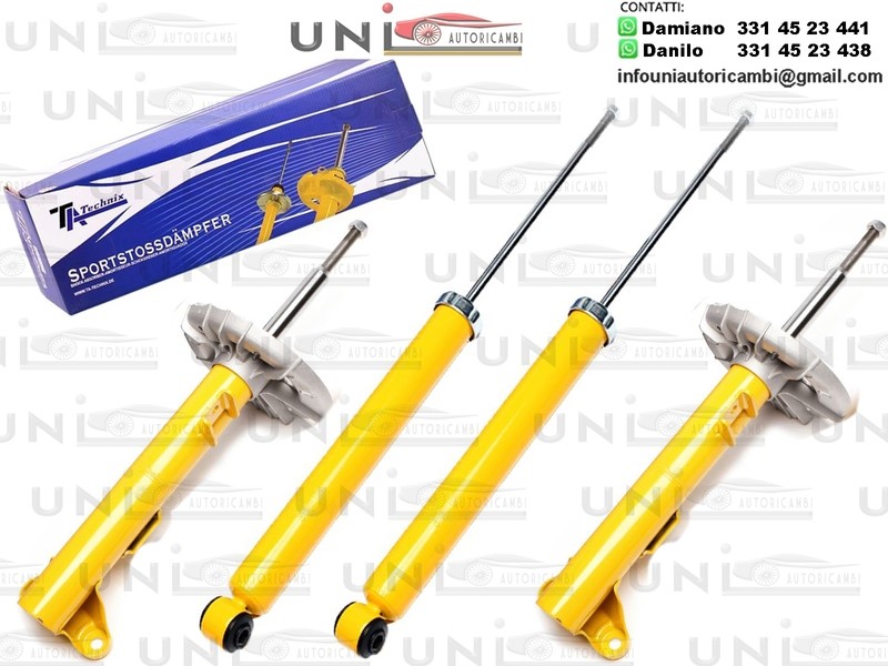 4x Ammortizzatori Sportivi 2x Anteriori Posteriori per: MERCEDES CLASSE C W203 220CDI Berlina SW Sportcoupe , MERCEDES CLK C209 Coupe A209 Cabriolet
