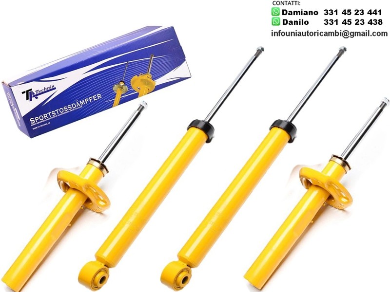 4 X Ammortizzatori Sportivi  Audi A3 8P incluso Sportsback + Cabrio / Seat Alhambra / Altea / Leon , Toledo III / Skoda Octavia / Eos / Golf V+VI incluso Golf Plus / Passat 3C Montante 50mm
