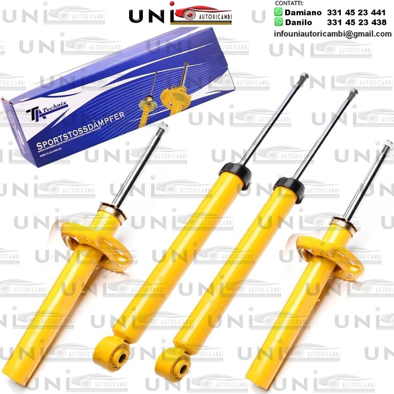 4 X Ammortizzatori Sportivi  Audi A3 8P incluso Sportsback + Cabrio / Seat Alhambra / Altea / Leon , Toledo III / Skoda Octavia / Eos / Golf V+VI incluso Golf Plus / Passat 3C Montante 50mm