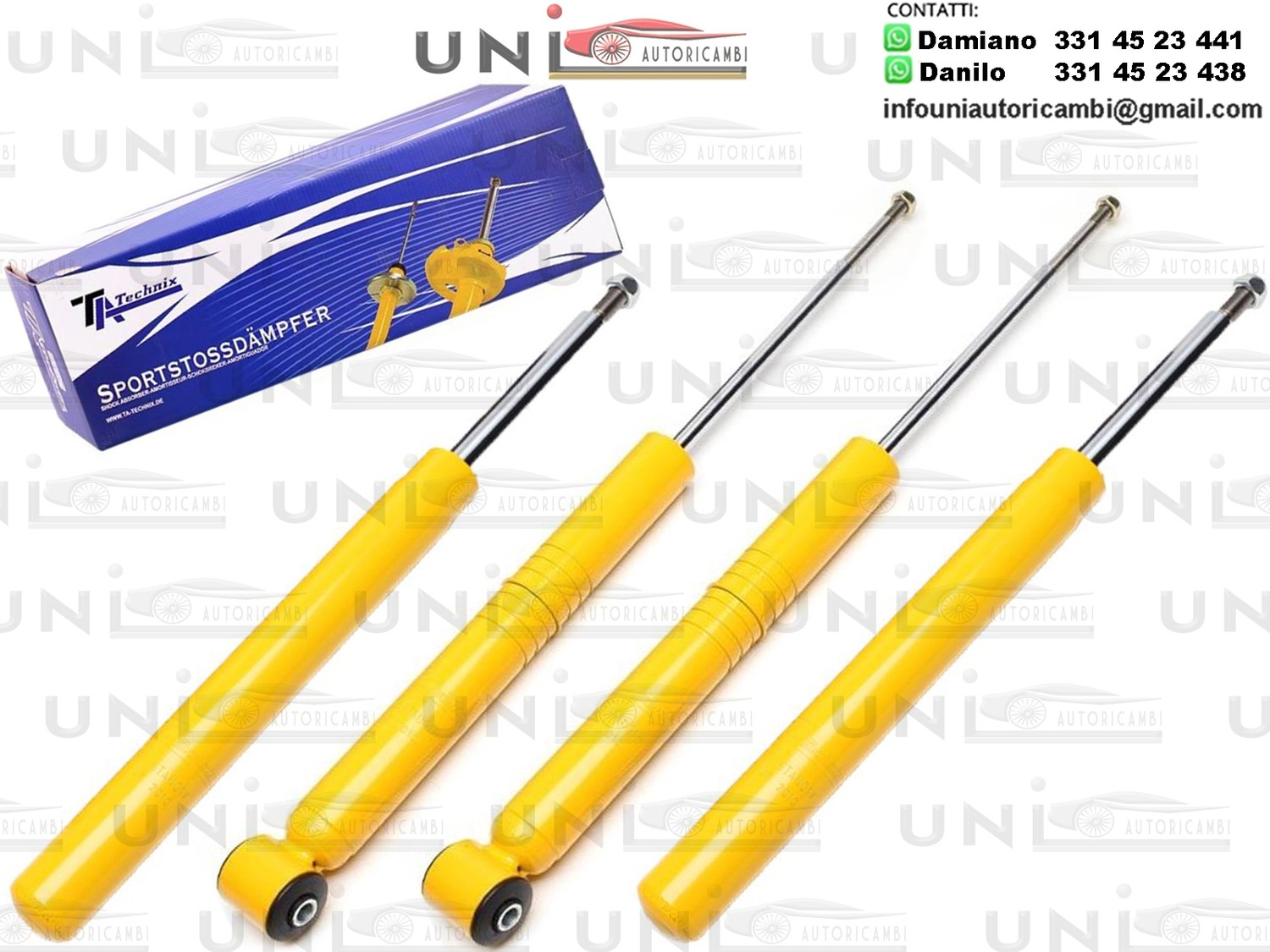 4 Ammortizzatori Sportivi a Gas Ta Technix Audi Cabriolet (8G7 / B4) da 1991 a 2000