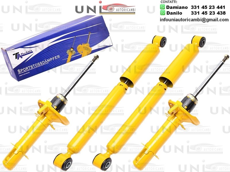 4 x Ammortizzatori Sportivi AUDI A3 8L DAL 1996 - , SEAT LEON e TOLEDO 1M dal 1999 - ,  VW GOLF IV 4 dal 1998 - , VW BORA 4 dal 1998 - 1.9TDI SOLO MODELLI QUATTRO / 4MOTION!!!
