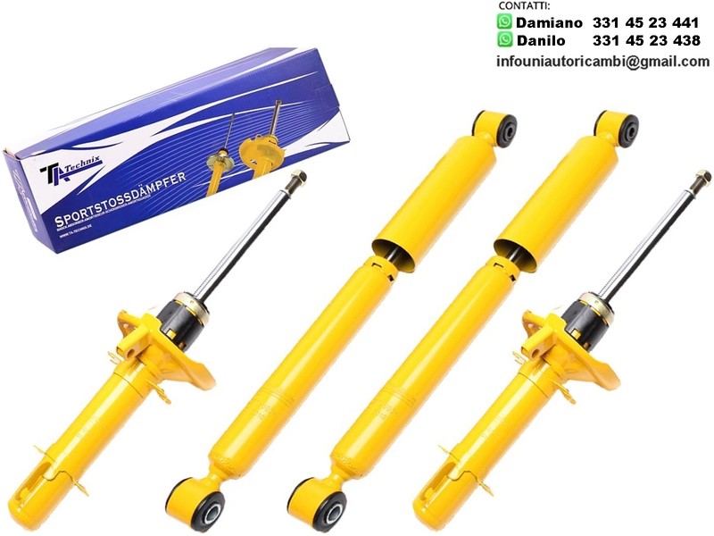 4 x Ammortizzatori Sportivi AUDI A3 8L DAL 1996 - , SEAT LEON e TOLEDO 1M dal 1999 - ,  VW GOLF IV 4 dal 1998 - , VW BORA 4 dal 1998 - 1.9TDI SOLO MODELLI QUATTRO / 4MOTION!!!