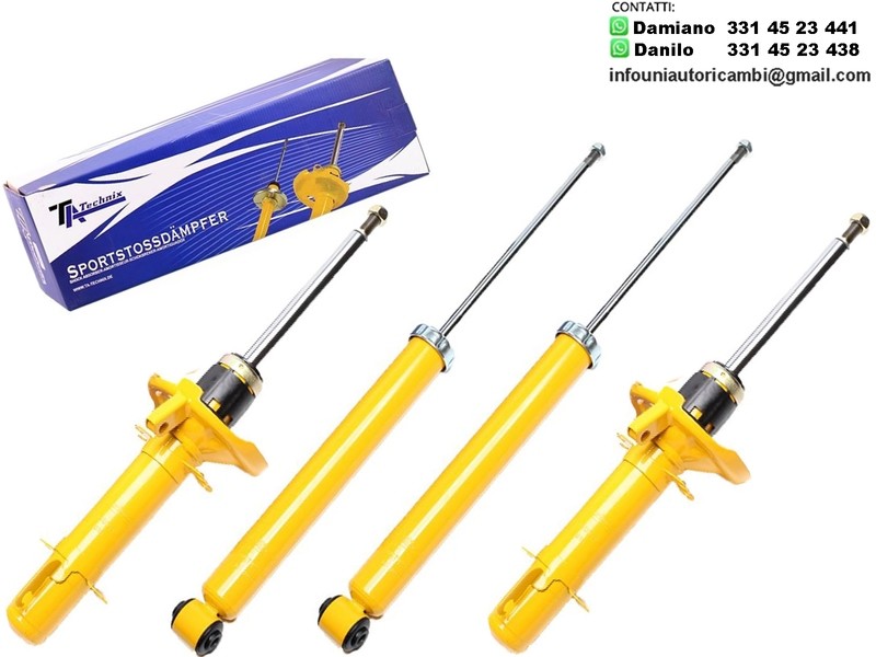 4 Ammortizzatori SPORTIVI per AUDI TT 2WD 8N dal 1998 - DEAT LEON CUPRA 1M - SKODA OCTAVIA RS 1U dal 1998-